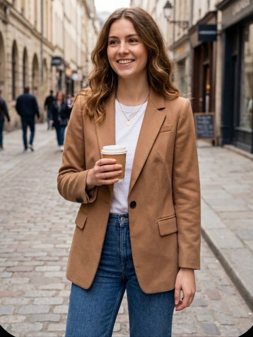 J.Crew Helena Wool Blend Flannel Blazer Camel Tan Jacket Size 0